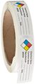 Roll Products 163-0004 Litho Removable Adhesive Hmig Label With Color Imprint Chemical Name With Blank 2-1 2 Length X 3 4 Width 
