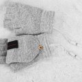 Ihreesy Electric Heated Gloves Elegant Winter Warm Usb Mitten Laptop Washable Knitted Full Half Hands For Women Men Girls Boys