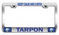 Keep Calm And Catch Tarpon Fishing Chrome Metal License Plate Frame Tag Holder O64 