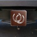 Horseshoe Lucky Double Cowboy Brown Tow Trailer Hitch Cover Plug Insert