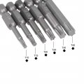 Uxcell Torx Bits Set 6pcs 1 4 Inch Hex Shank Magnetic T10-t40 Screwdriver Bit 50mm Length S2 Screw Driver Kit Tools