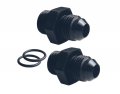 2pcs Aluminium 6an Flare To Orb Male Fuel Rail Adapter Fitting Black Aluminum Connector For Water Air Oil And E85 