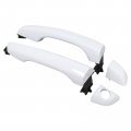 Front Driver And Passenger Side Exterior Door Handle White For Hyundai Elantra 2017-2020 