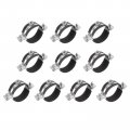 40mm Rigid Pipe Strap Clamps Carbon Steel Bracket Tube Clip M8 Nut Size For Water 24 Pcs 