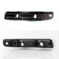Akkon For 1999-2002 Silverado 00-06 Tahoe Suburban Black Bumper Parking Turn Signal Lights Left Right Pair 