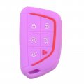 2pcs Silicone Remote Smart Key Fob Case Cover For Cadillac Escalade 2021 2022 2023 6 Buttons Rubber Protector Holder Black