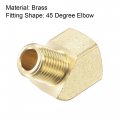 Uxcell Brass Hose Fitting Elbow 1 4 Npt Male To Female Thread 45 Degree Angle Pipe Connector Adapter