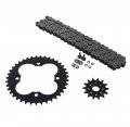 Fits Honda Trx450r 450 R O Ring Chain And Sprocket Black 14 39 96l