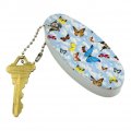 Graphics More Butterflies In The Blue Sky Pattern Floating Keychain Oval Foam Fishing Boat Buoy Key Float