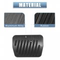 X Autohaux 3 Pcs Anti Slip No Drilling Aluminum Alloy Pedal Covers Foot Pads For Mazda 2 6 Cx-3 Cx-5 Cx-9 Black