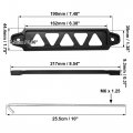X Autohaux 220mm Universal Hollow Aluminum Alloy Car Battery Hold Down Mount Bracket Set Black 5 Holes 10 Inch Bolt