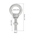 M5 25 3 16 X0 98 Stainless Steel Eye Bolts Threaded Screw Eyebolt Shoulder Ring With Nuts Washers For Lifting Hanging 2 Set