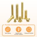 36pcs Brass Machine Screws M5x16mm Phillips Pan Head Fastener Machinery Bolts For Furniture Office Equipment Electronics Tone