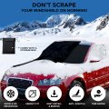 Econour Windshield Snow Cover For Cars Upgraded Trapezoidal Shape Designed With Adjustable Hook Windproof Protection Winter