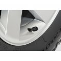 Ipick Image For Cadillac Script Nameplate In White On Black Hexagon Shape Premium Anodized Aluminum Tire Valve Stem Caps Set Of