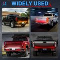 Mictuning 48 Inches Triple 360 Leds Tailgate Strip Light Waterproof With 4-way Flat Connector 5 Functions Solid Amber Turn