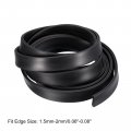 Uxcell U Channel Edge Trim 8 2ft Length Rubber Guard Seal Strip Protector Flat Fit For 1 5-2mm 15 64 W X 25 32 H Black