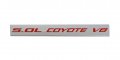 Yates Performance 5 0l Coyote V8 Chrome License Plate Frame Silver Red Logo
