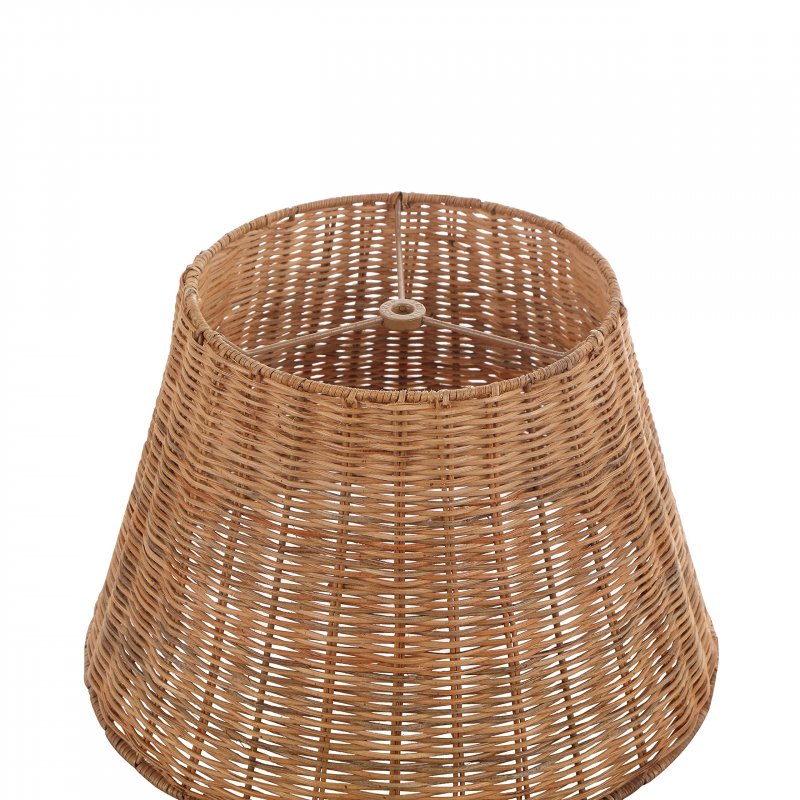 Aspen Creative 32989 Empire Natural Rattan Spider Shade 9 Top X 14 Bottom 9-1 2 Slant