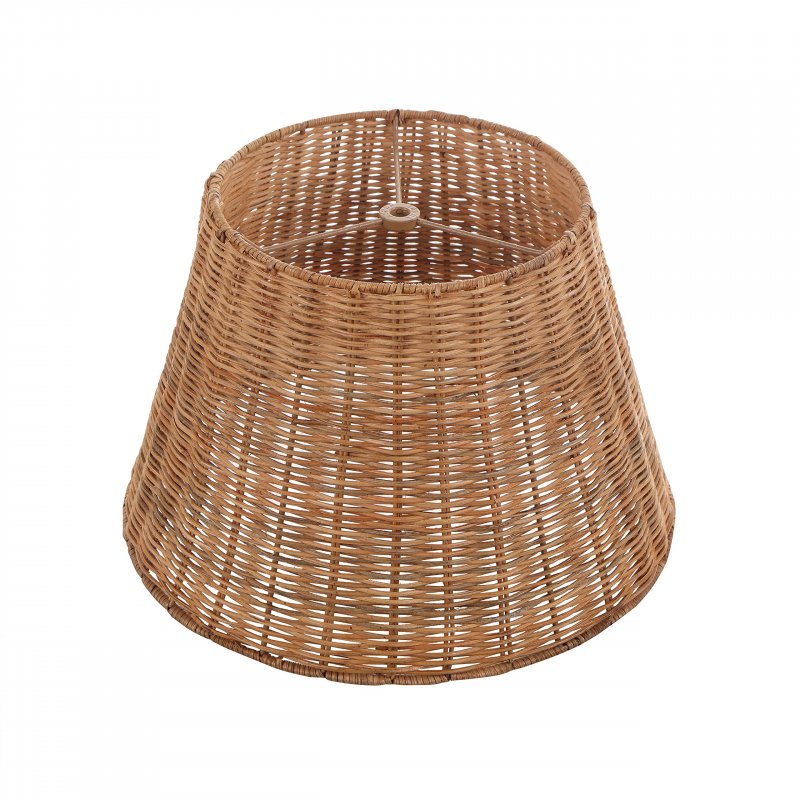 Aspen Creative 32989 Empire Natural Rattan Spider Shade 9 Top X 14 Bottom 9-1 2 Slant