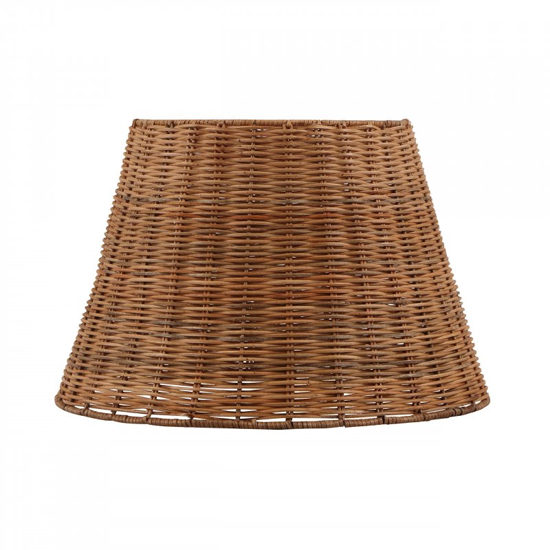 Aspen Creative 32989 Empire Natural Rattan Spider Shade 9 Top X 14 Bottom 9-1 2 Slant