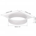 Uxcell 8inch Duct Connector Flange Abs Plastic Air Outlet Inlet Hose Pipe Adaptor For Ventilation Equipment