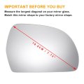 Car Rearview Right Passenger Side Mirror Glass Replacement W Backing Plate Convex Heated White For Skoda Octavia 2009-2012