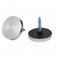 Uxcell Glass Table 25mm Dia 304 Stainless Steel Mirror Screws Cap Cover Nails 8pcs