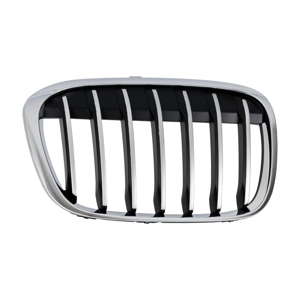 Passenger Side Grille For Bmw X1 2016 2017 2018 2019 Chrome Shell And Insert Plastic Replacement Bm1200291 51117383366