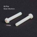 Uxcell M6x35mm Threaded Nylon Phillips Cross Pan Head Machine Screws Bolts White 50pcs