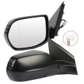 Black Left Side And Right Mirrors Fit For 2012-2016 Honda Cr-v Textured Mirror Glass