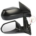 Black Left Side And Right Mirrors Fit For 2012-2016 Honda Cr-v Textured Mirror Glass