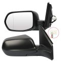 Black Left Side And Right Mirrors Fit For 2012-2016 Honda Cr-v Textured Mirror Glass