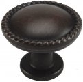 Cosmas 5 Pack 4115orb Oil Rubbed Bronze Rope Scroll Cabinet Hardware Knob 1-1 4 Inch Diameter 