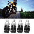 Black License Plate Screws Motorcycle Frame Bolts For 4pcs Universal Thread Nuts N 4 Pcs Black