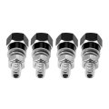 Black License Plate Screws Motorcycle Frame Bolts For 4pcs Universal Thread Nuts N 4 Pcs Black