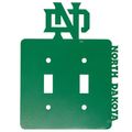 University Of North Dakota Und Double Light Switch Plate Cover Green 