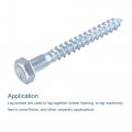 Uxcell Hex Lag Screws M12 X 100mm Carbon Steel Zinc Plated Half Thread Self-tapping Bolts For Wood Screw 10pcs