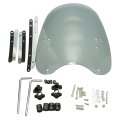 Keenso Motorcycle Windscreen Deflector 45x41cm Transparent Screen With Mounting Kit High Strength Material For Enhanced Riding