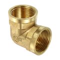 G 3 4 Inch Female X 90 Degree Elbow Brass L Right Angle Pipe Fitting Connector For Fluid Gas Fuel Oil 41x41mm 