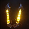 Httmt Diamond Led Turn Signal Mirrors Compatible With Yamah Cruiser V-star Warrior V-max Virago