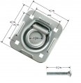 Farm Tough Tools D-ring Recessed 6 000 Lb Tie Down And Backing Plate W 2-1 2 Hardware 9-pack