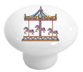 Set Of 2 Carousel Ceramic Cabinet Drawer Knobs 