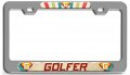 Golfer Career Ch 3d Metal License Plate Frame Auto Suv Truck Tag Holder D97 