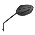 16030 Black Angled Atv And Snowmobile Mirrors For 7 8 In Handle Bars Pair With 6 5 Stem Aluminum Die Cast Brackets 