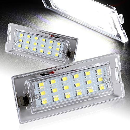 Eparts 2 Pieces 6000k Xenon White 12v 18-smd Led License Plate Light For 2000 2001 2002 2003 2004 2005 2006 Bmw X5 E53 2007