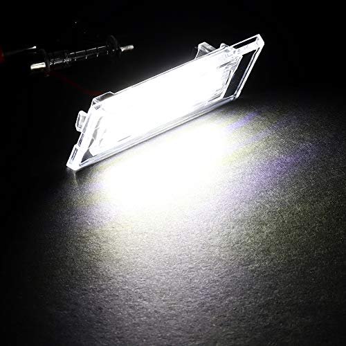Eparts 2 Pieces 6000k Xenon White 12v 18-smd Led License Plate Light For 2000 2001 2002 2003 2004 2005 2006 Bmw X5 E53 2007