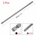 Uxcell 1 4-inch Hex Shank 200mm Length Phillips Cross 6ph2 Magnetic Screw Driver S2 Screwdriver Bits 2pcs