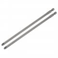 Uxcell 1 4-inch Hex Shank 200mm Length Phillips Cross 6ph2 Magnetic Screw Driver S2 Screwdriver Bits 2pcs
