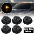 X Autohaux 5pcs Car Top Cab Marker Light Roof Running Lamps Smoked Black Covers Lens Yellow Led For Chevrolet C30 C20 K30 K20